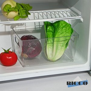 Контейнер для холодильника RICCO, 26,5х17х13 см, цвет прозрачный