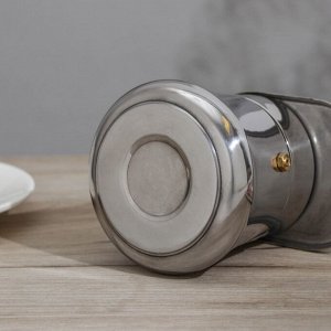 Кофеварка гейзерная Magistro Semi, на 6 чашек, 300 мл, нержавеющая сталь