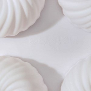 Форма силиконовая для муссовых десертов и выпечки Доляна «Вихрь», 29,8?17,5?3 см, 6 ячеек, d=7,7 см, цвет МИКС