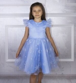Платье для девочки Снежинка цвет Голубой