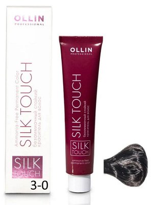 Оллин Стойкая краска для волос Оллин темный шатен тон 3/0 Ollin Silk touch 60 мл