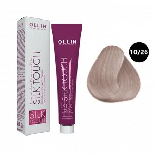 Ollin Silk touch Краска для волос светлый блондин розовый тон 10/26 Оллин Стойкая крем краска для окрашивания волос 60 мл