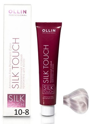 Ollin Silk touch Краска для волос светлый блондин жемчужный тон 10/8 Оллин Стойкая крем краска для окрашивания волос 60 мл