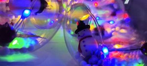 Новогодняя гирлянда "Снеговик" 3метра цветная