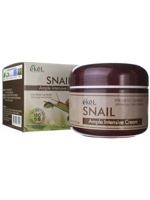 Ekel Ампульный крем для лица с улиточным муцином. Ю. Корея, 100г. Snail ample intensive cream