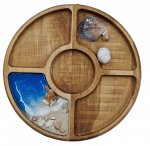 Менажница деревянная с морем