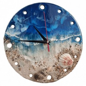 Часы с морем из эпоксидной смолы