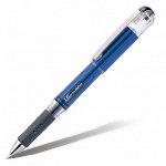 Ручка гелевая Pentel с резиновой манжетой (1,0 мм, мет.клип, черный ст)
