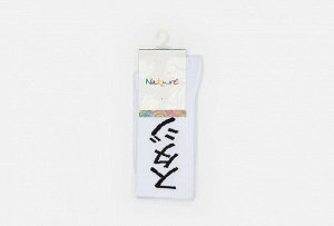 Nature Socks Носки женские, иероглифы, белый NATURE SCS