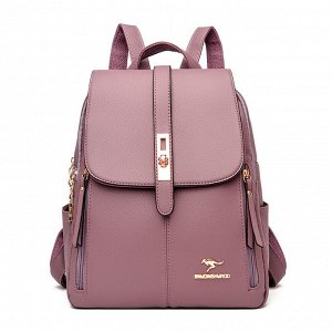 Женский вместительный рюкзак из эко кожи, цвет фиолетовый