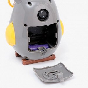 Часы-светильник "Совушка", с будильником, зеркало, расческа, 800 мАч, дискретный ход, АА,USB