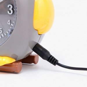 СИМА-ЛЕНД Часы - будильник с подсветкой &quot;Совушка&quot; детские, с зеркалом и расческой, d-7.5 см, АА, USB