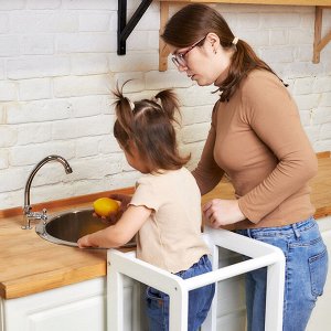 Подставка развивающая башня монтессори Polini kids Step, натуральный