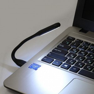 Светильник светодиодный Luazon A-05, USB, гибкий, 5 Вт, 6 диодов, чёрный