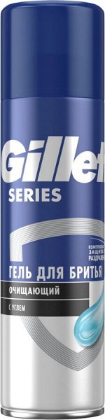 GILLETTE TGS Гель для бритья очищающий с углем 200мл