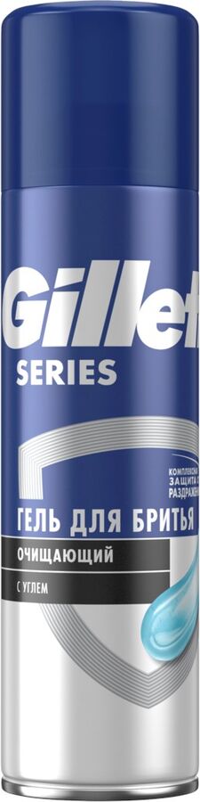 GILLETTE TGS Гель для бритья очищающий с углем 200мл