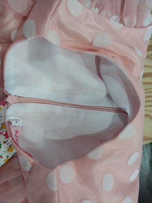 Платье для девочки из фатина цвет Розовый(горох)