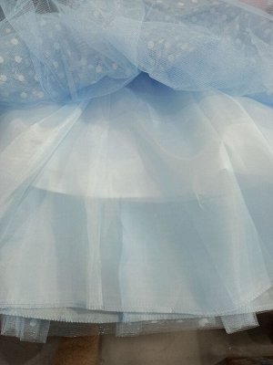 Платье для девочки из фатина цвет Голубой