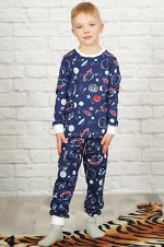 Пижама для мальчика &quot;Космос&quot; (тёмно-синий)