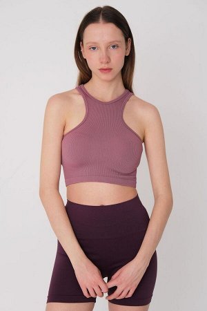 Бесшовная укороченная майка LILAC Halter Neck