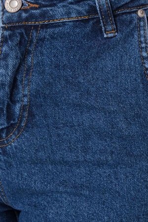 Широкие джинсы джинсового цвета с боковым карманом