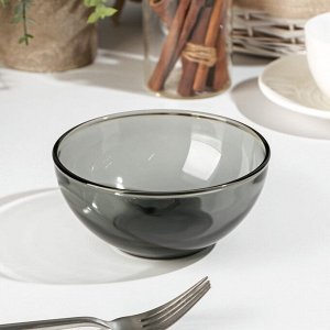 Салатник стеклянный 13см Basilico Grey