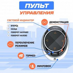 Машинка на пульте управления VOICE, голосовое управление, русский язык, цвет синий