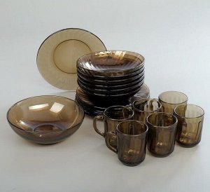 Набор стеклянной посуды 19 предметов Elica