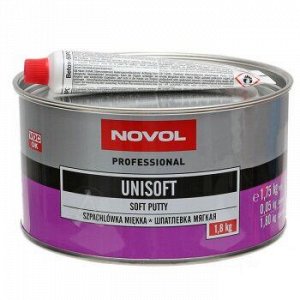 Шпатлевка NOVOL мягкая UNISOFT 2кг +отв.50g (2шт.х25g) 1/6
