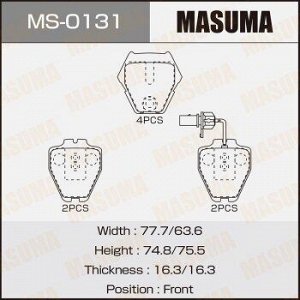 Колодки дисковые MASUMA VOLKSWAGEN/PASSAT/V1600, V2000, V2500, V2800 front