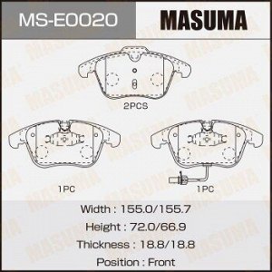 Колодки дисковые MASUMA A4 front