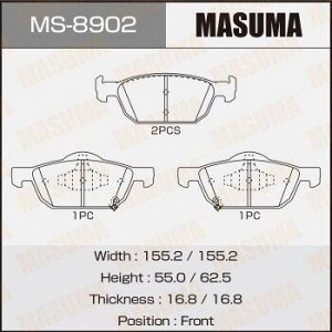 Колодки дисковые MASUMA ACCORD/V2000, V22000 front