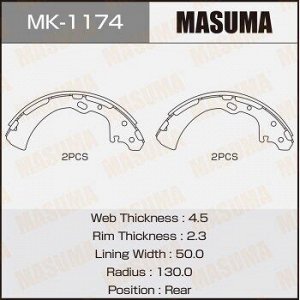 Колодки барабанные MASUMA R-2044