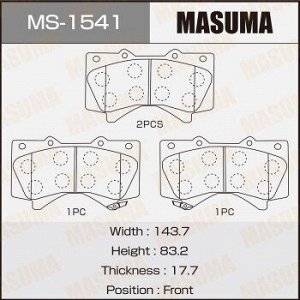 Колодки дисковые MASUMA LAND CRUISER/UZJ200 front