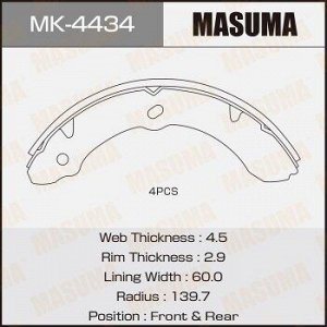 Колодки барабанные MASUMA R-4019