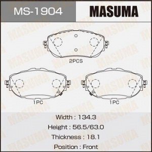 Колодки дисковые MASUMA AURIS/ NDE180L, ZRE185L front