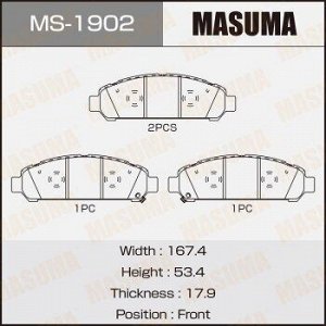 Колодки дисковые MASUMA VENZA/ AGV1#, GGV1# front