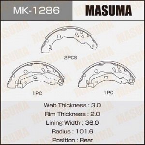 Колодки барабанные MASUMA MICRA/ K13K