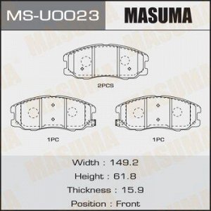 Колодки дисковые MASUMA CAPTIVA, DAEW00 front