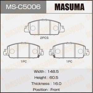 Колодки дисковые MASUMA ACCORD/ CP2 2013- front