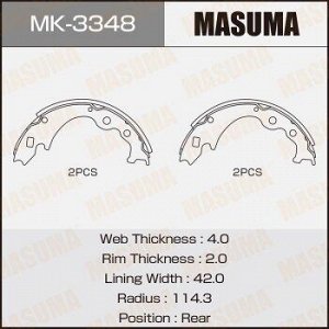 Колодки барабанные MASUMA R-3530