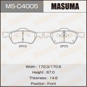 Колодки дисковые MASUMA MAZDA/ TRIBUTE 2003- front (1/6)