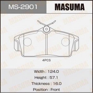Колодки дисковые MASUMA PRIMERA/ P11 front