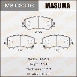 Колодки дисковые MASUMA X-TRAIL/ T32 front