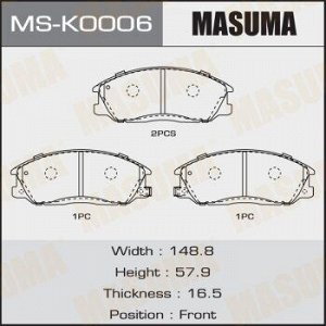 Колодки дисковые MASUMA SANTA FE 00-03 front
