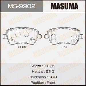 Колодки дисковые MASUMA SWIFT/ RS413, RS415, RS416 front