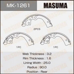 Колодки барабанные MASUMA CUBE/ Z11 (1/12)