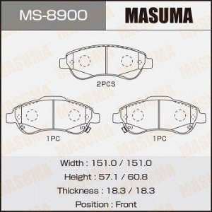 Колодки дисковые MASUMA CR-V/V2000,V2200 front (1/8)