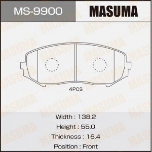Колодки дисковые MASUMA ESCUDO/TD54W, TD94W front