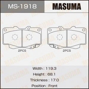 Колодки дисковые MASUMA HILUX/ KUN25L, 26L, 35L 2011- front